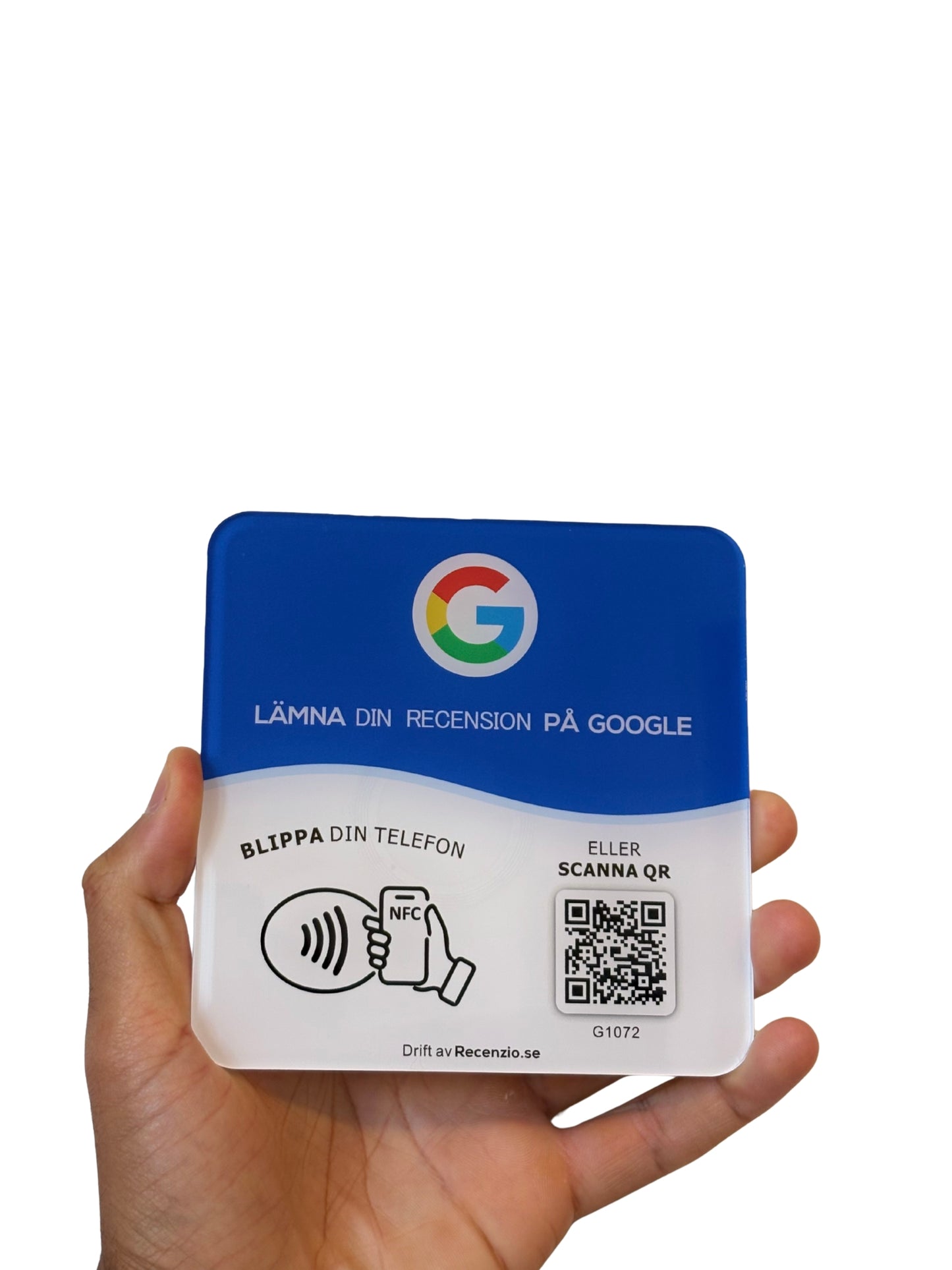 Google recensionsskylt