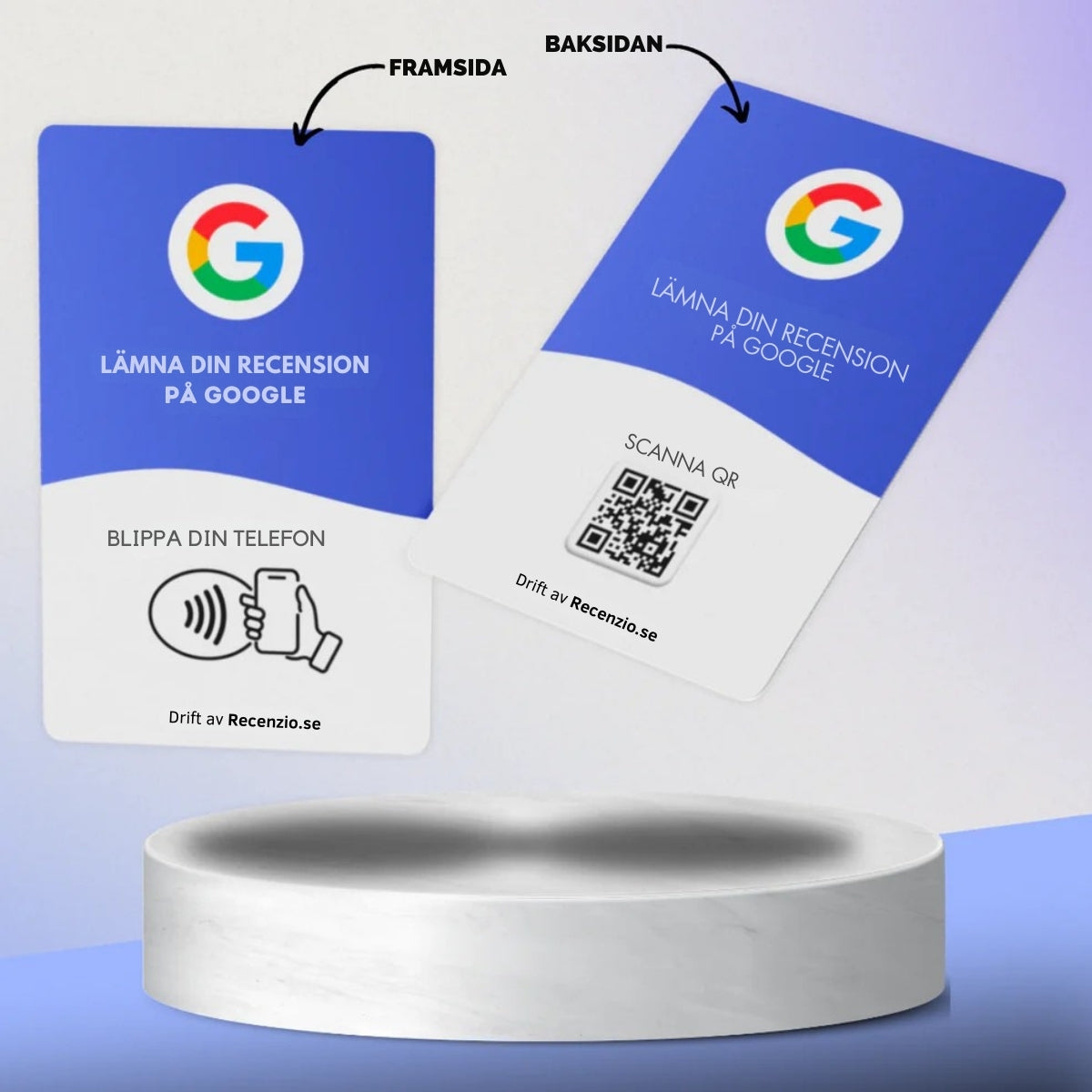 Google recension kort 5-pack