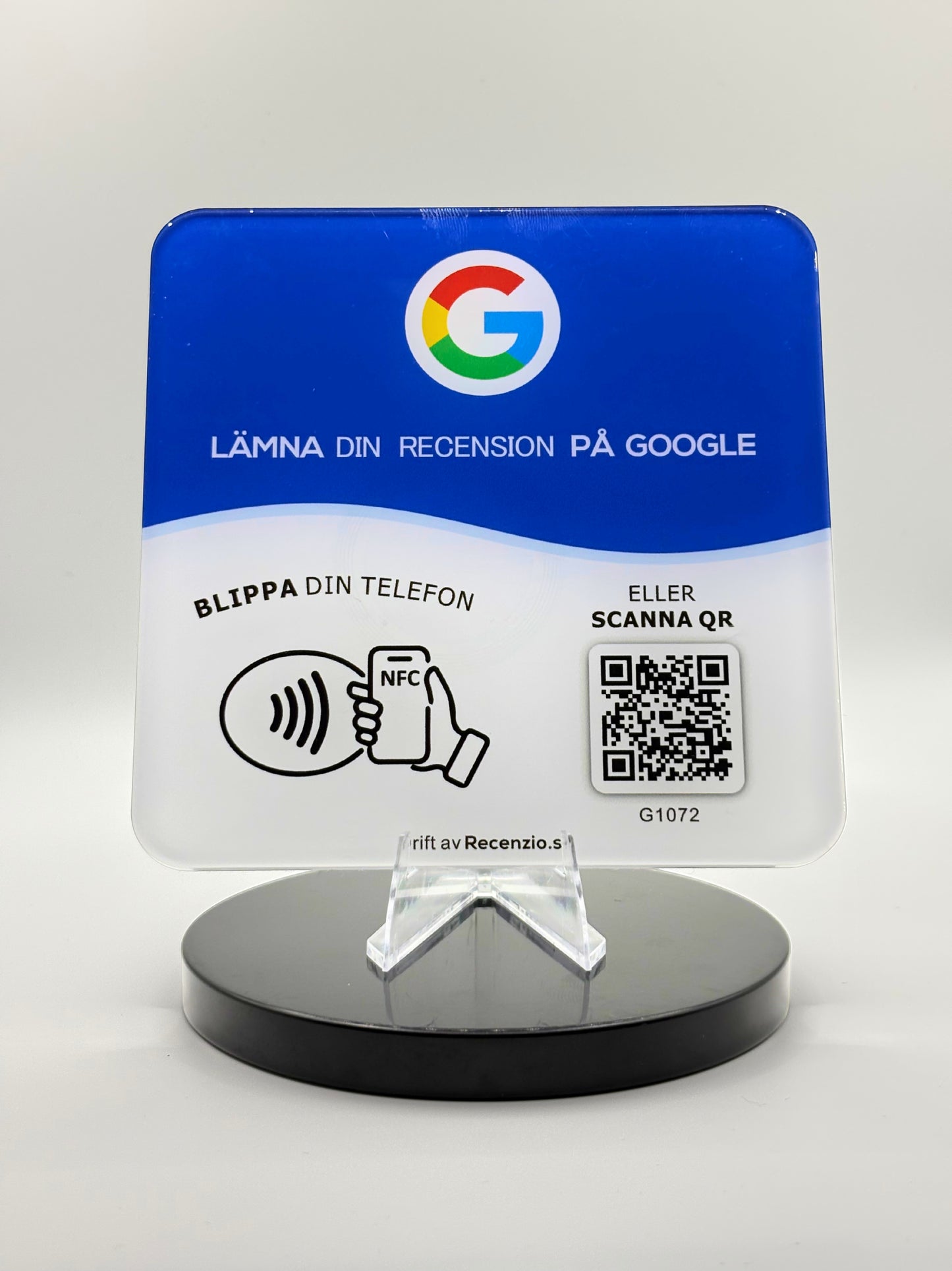 Google recensionsskylt